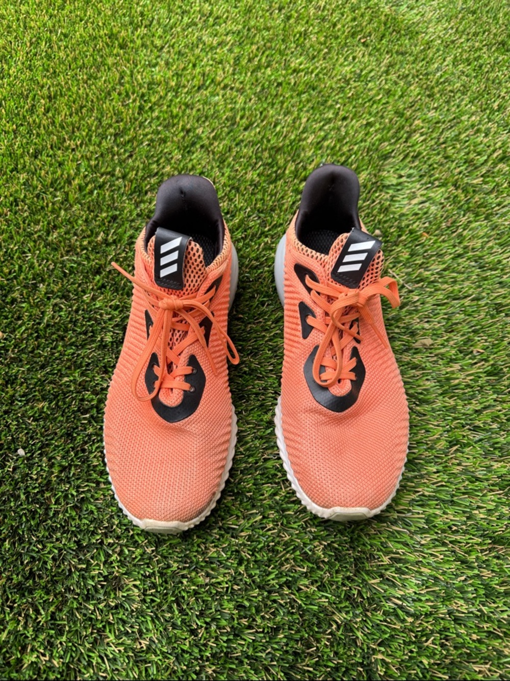adidas Coral Mesh Knit Running Shoes with Black Accents